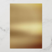 Floral Gold Glitter Sparking Amethyst Quinceanera Folie Uitnodiging (Achterkant)