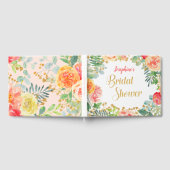 Floral & Gold Glitter Vrijgezellenfeest Gastenboek (Volledig)