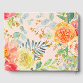 Floral & Gold Glitter Vrijgezellenfeest Gastenboek (Achterkant)