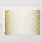 Floral Gold Glitter Wedding Engagement Party Kaart (Achterkant)