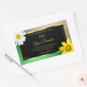 Floral Gold Green Glitter Black Product Label Logo (Envelop)