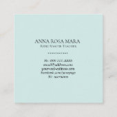 *~* Floral Gold Healer Aqua Reiki Energy Vierkante Visitekaartje (Achterkant)