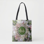 Floral Gold Hexagon Mandala Monogram Canvas tas (Voorkant)