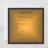 Floral Gold Jewel 50e verjaardag Kaart (Achterkant)