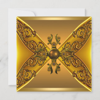 Floral Gold Jewel 50e verjaardag Kaart