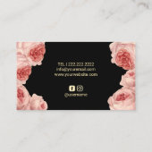  Floral Gold Lash Makeup Artist Hair Salon Visitekaartje (Achterkant)