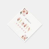 Floral Gold Letter Elegant Girl Baby shower Napkin Servet (Hoek)