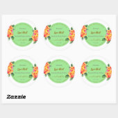 Floral Gold Light Green Product Packaging Labels (Vel)