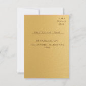 Floral Gold Lijst islamitische bruiloft RSVP Kaartje (Achterkant)