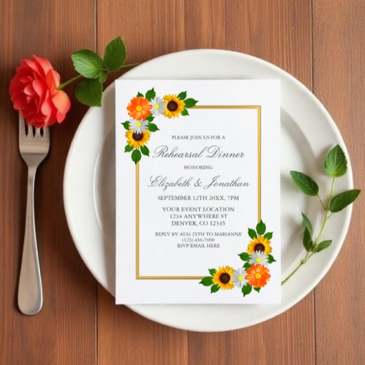 Floral Gold Lijst repetitie Kaart