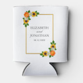 Floral Gold Lijst Wedding Blikjeskoeler (Voorkant)