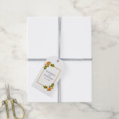 Floral Gold Lijst Wedding Cadeaulabel (Met Touw)