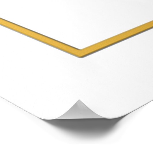 Floral Gold Lijst Wedding Poster (Hoek)