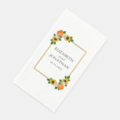 Floral Gold Lijst Wedding Servet (Hoek)