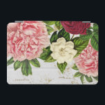 Floral Gold Marble - Aangepast iPad Mini Cover<br><div class="desc">Mooie roze en bruine  bloemen op een gouden marmerachtergrond vormen de elegante iPad cover. Eenvoudig personaliseren met een naam of een monogram.</div>