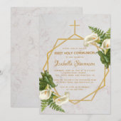 Floral Gold Marble Calla Lilies Kaart (Voorkant / Achterkant)