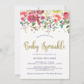 Floral Gold | Moderne Baby van de Waterverf Kaart (Voorkant)