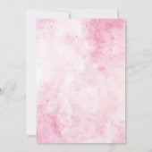 Floral Gold Moon Waterverf Roze Islamitische Aqeeq Kaart (Achterkant)