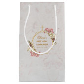 Floral Gold Orchids Marble Klein Cadeauzakje (Voorkant)