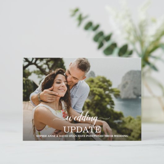 Floral Gold Photo met uitgestelde weddenschappen Aankondiging (Staand voorkant)