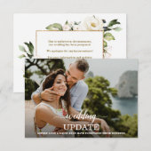 Floral Gold Photo met uitgestelde weddenschappen Aankondiging (Voorkant / Achterkant)