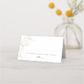 Floral Gold Place-kaart met gouden rand Plaatskaartje (Voorkant)