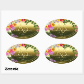Floral Gold Product Packaging Labels met monogram (Vel)