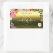 Floral Gold Product Packaging Labels Monogram Logo (Tas)