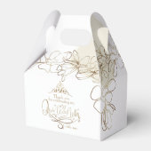 Floral Gold Quinceañera Bedankdoosjes (Achterkant)