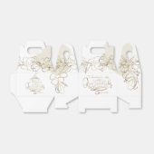 Floral Gold Quinceañera Bedankdoosjes (Uitgevouwen)