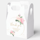 Floral Gold Romantisch Dank je bruiloft Bedankdoosjes (Geopend)