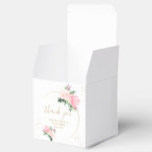 Floral Gold Romantisch Dank je bruiloft Bedankdoosjes (Geopend)