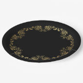 Floral Gold Ronde Boarder Ingelijste Papier Bord (Gekanteld)