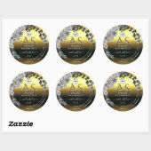Floral Gold Silver Product Labels Monogram Logo (Vel)