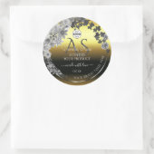 Floral Gold Silver Product Labels Monogram Logo (Tas)