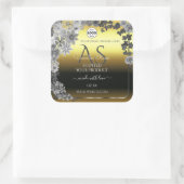 Floral Gold Silver Product Labels Monogram Logo (Tas)