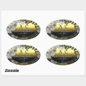 Floral Gold Silver Product Labels Monogram Logo (Vel)