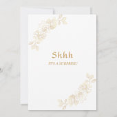 Floral Gold Surprise 70e verjaardag Kaart (Achterkant)