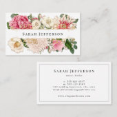 Floral Gold Swirl Professional, van witte kleur Visitekaartje (Voorkant / Achterkant)