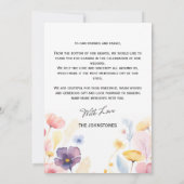 Floral Gold Wedding Bedankt Kaart (Achterkant)