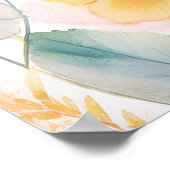 Floral Gold Wedding Sign Poster (Hoek)