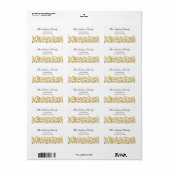 Floral Golden Black-Eyed Susan Waterverf Elegant Etiket (Full Sheet)