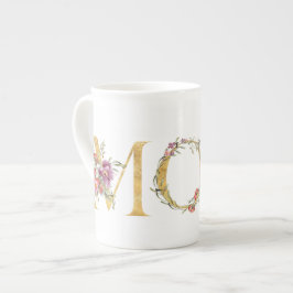 Floral Golden Fancy MOM Tea Mok