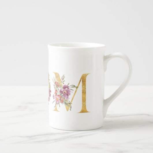 Floral Golden Fancy MOM Tea Mok (Rechts)