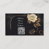 Floral Golden Roos Visitekaartje (Achterkant)