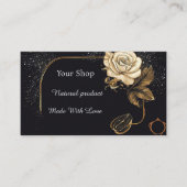 Floral Golden Roos Visitekaartje (Voorkant)