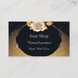 Floral Golden Roos Visitekaartje