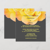 Floral Golden Yellow Oranje grijs 2022 bruiloft (Voorkant / Achterkant)