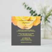 Floral Golden Yellow Oranje grijs 2022 bruiloft (Staand voorkant)