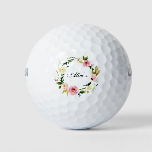 Floral Golf Balls Golfballen (Voorkant)